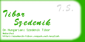 tibor szedenik business card